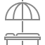 Table + 4 chairs + umbrella